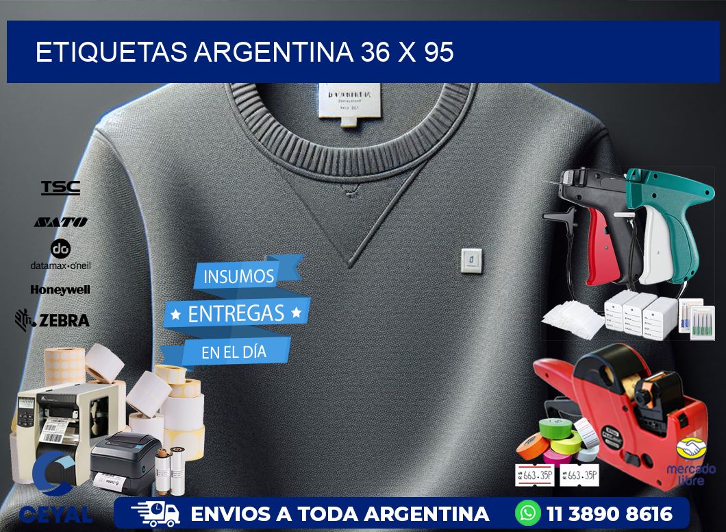 Etiquetas argentina 36 x 95