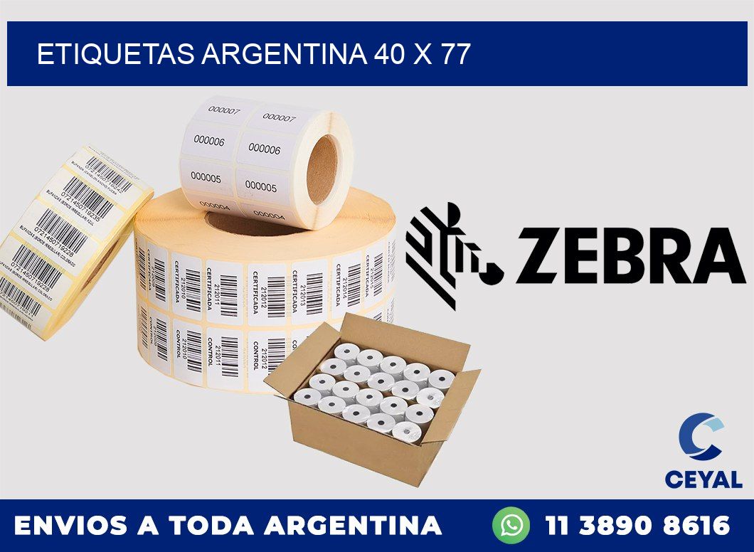 Etiquetas argentina 40 x 77