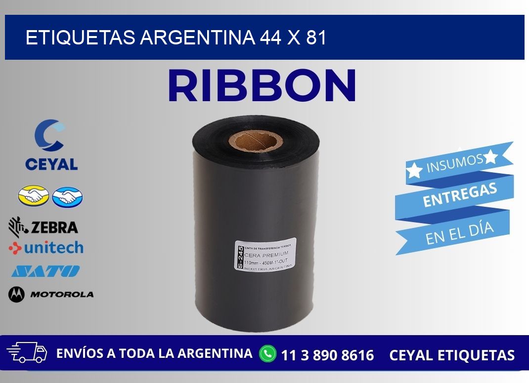 Etiquetas argentina 44 x 81