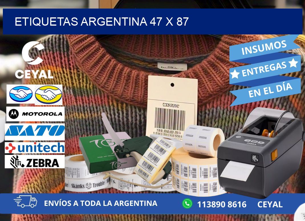 Etiquetas argentina 47 x 87