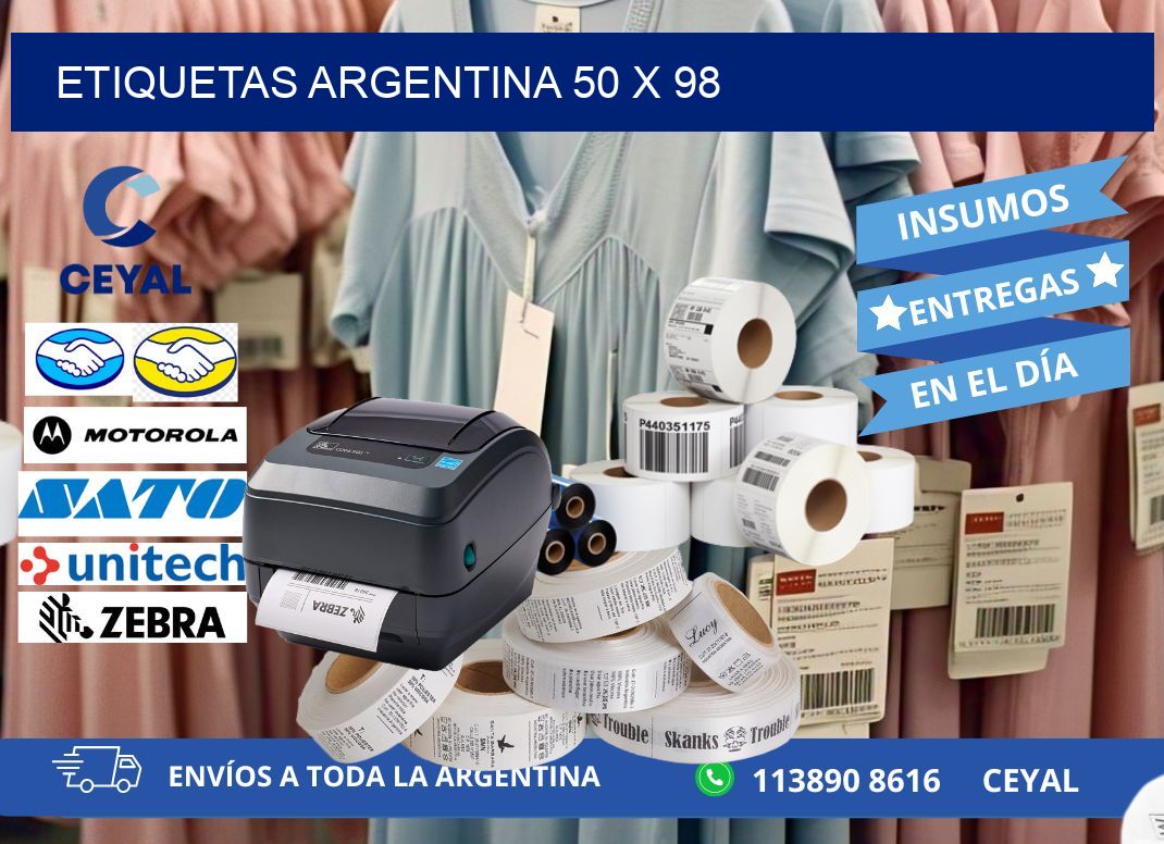 Etiquetas argentina 50 x 98