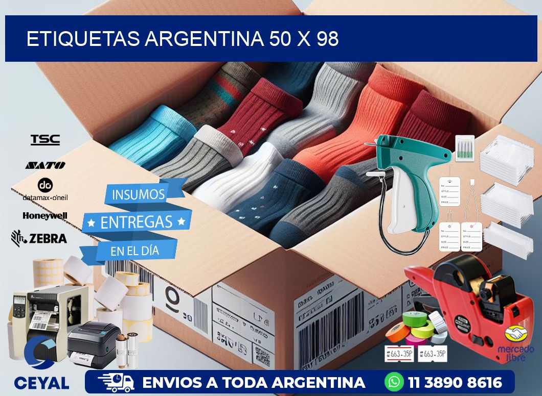 Etiquetas argentina 50 x 98