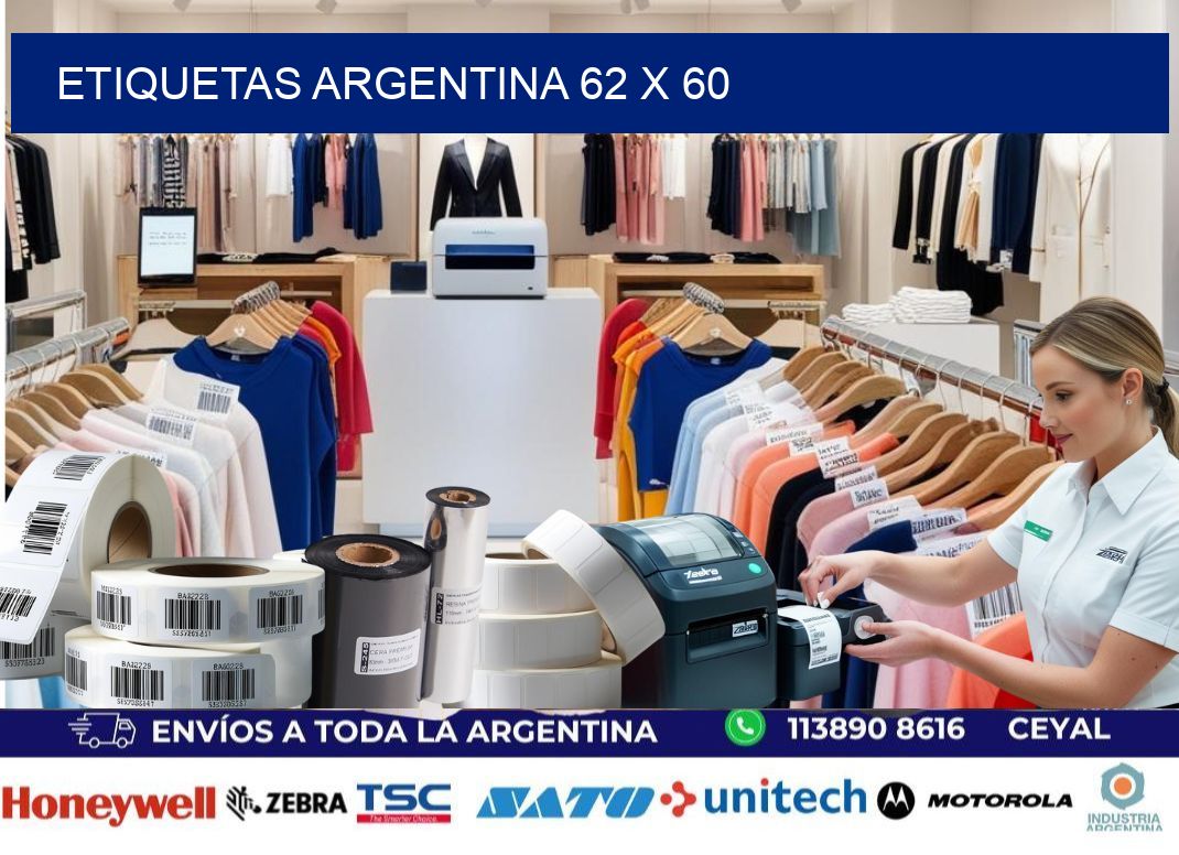 Etiquetas argentina 62 x 60