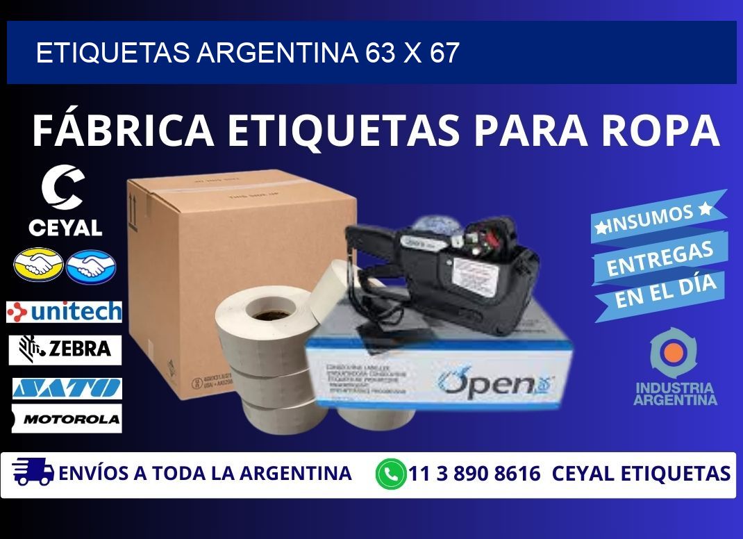 Etiquetas argentina 63 x 67