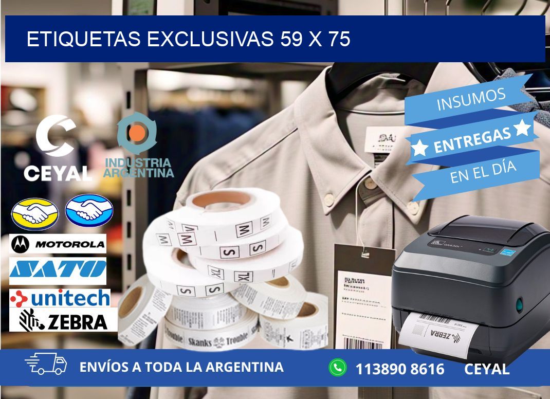 Etiquetas exclusivas 59 x 75