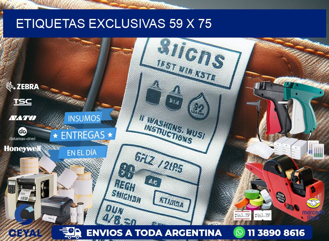 Etiquetas exclusivas 59 x 75