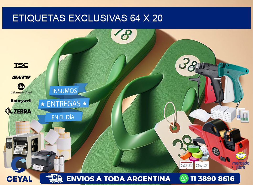 Etiquetas exclusivas 64 x 20