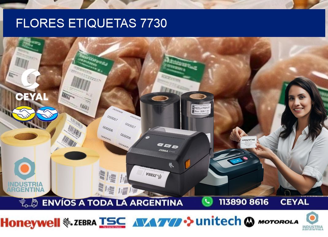 Flores etiquetas 7730