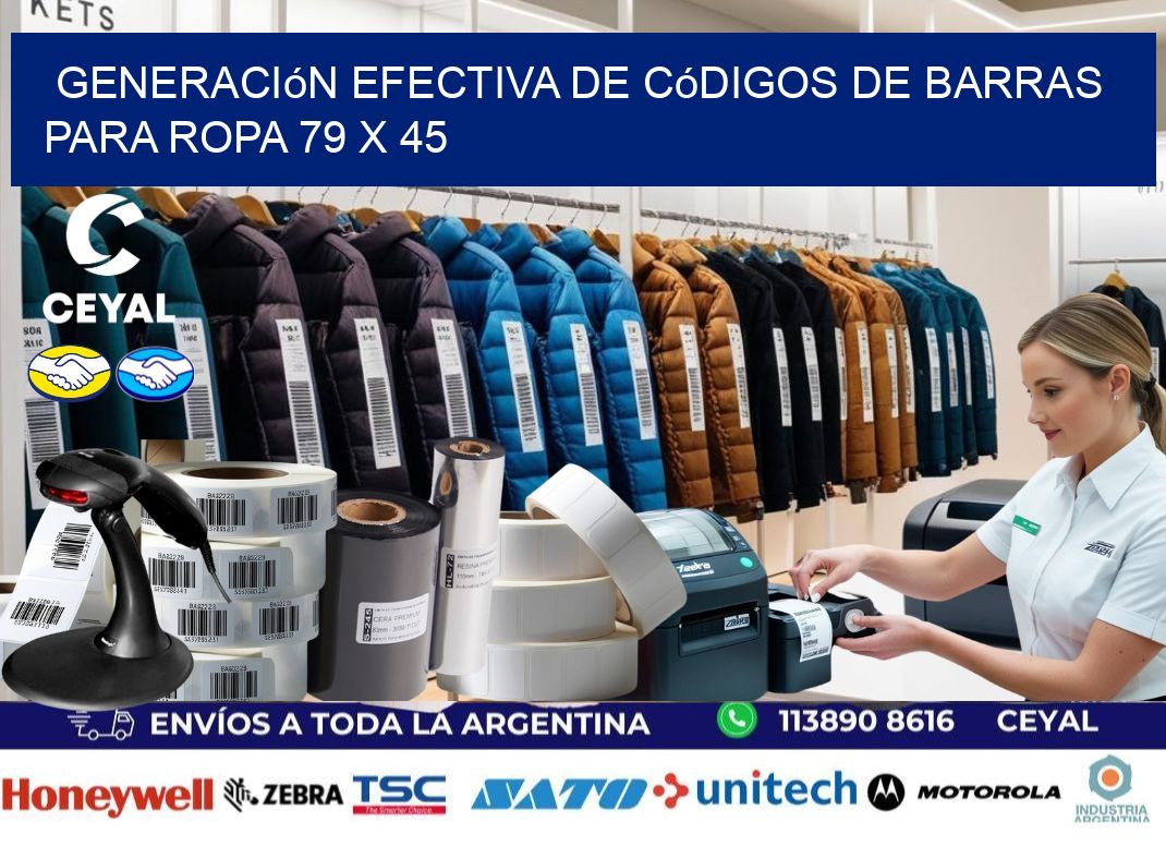 Generación Efectiva de Códigos de Barras para Ropa 79 x 45