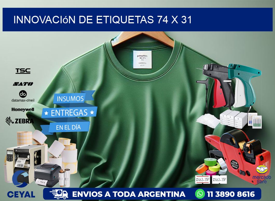 Innovación de etiquetas 74 x 31