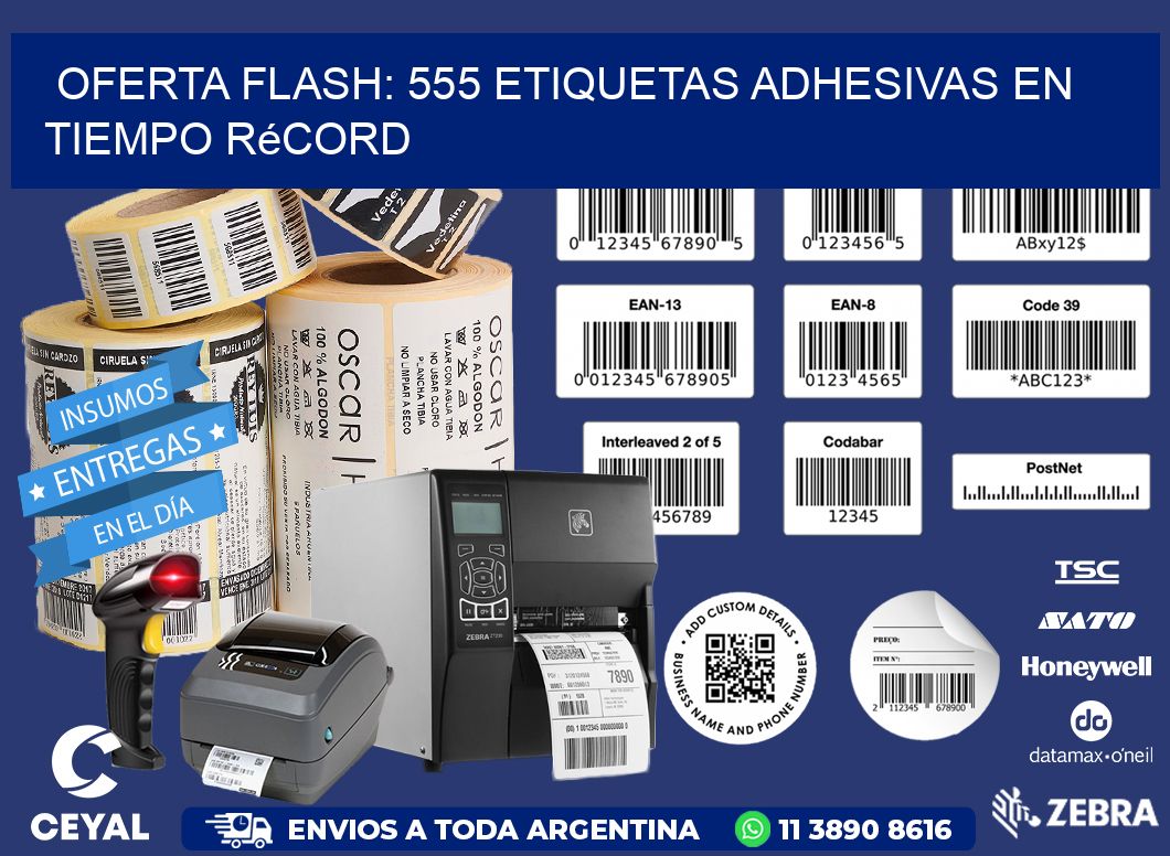 Oferta Flash: 555 Etiquetas Adhesivas en Tiempo Récord