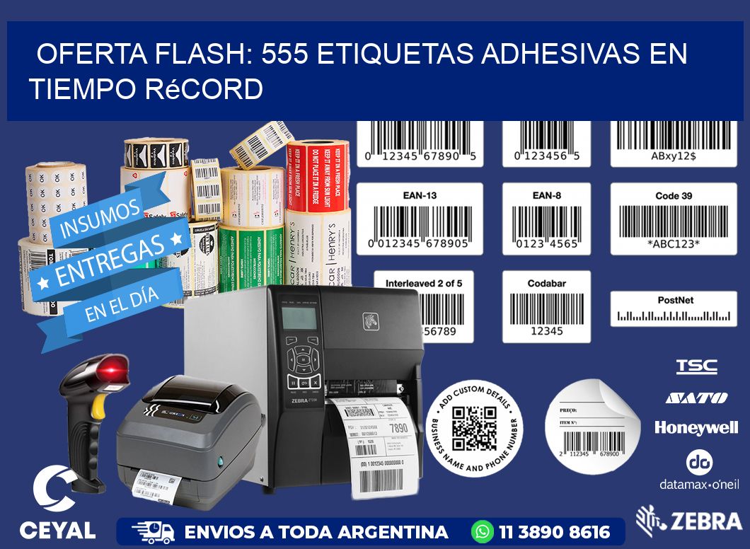 Oferta Flash: 555 Etiquetas Adhesivas en Tiempo Récord