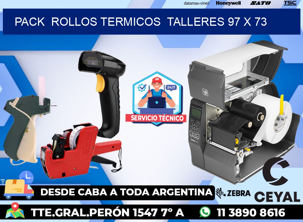 Pack  ROLLOS TERMICOS  TALLERES 97 x 73