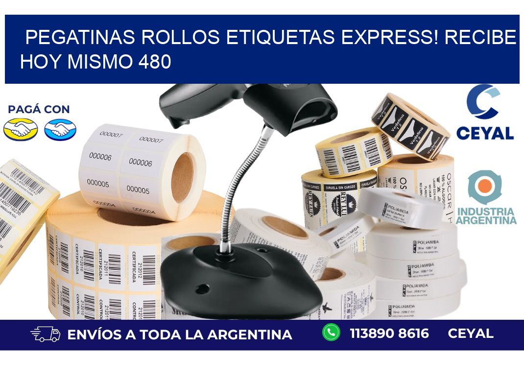 Pegatinas rollos etiquetas Express! Recibe Hoy Mismo 480