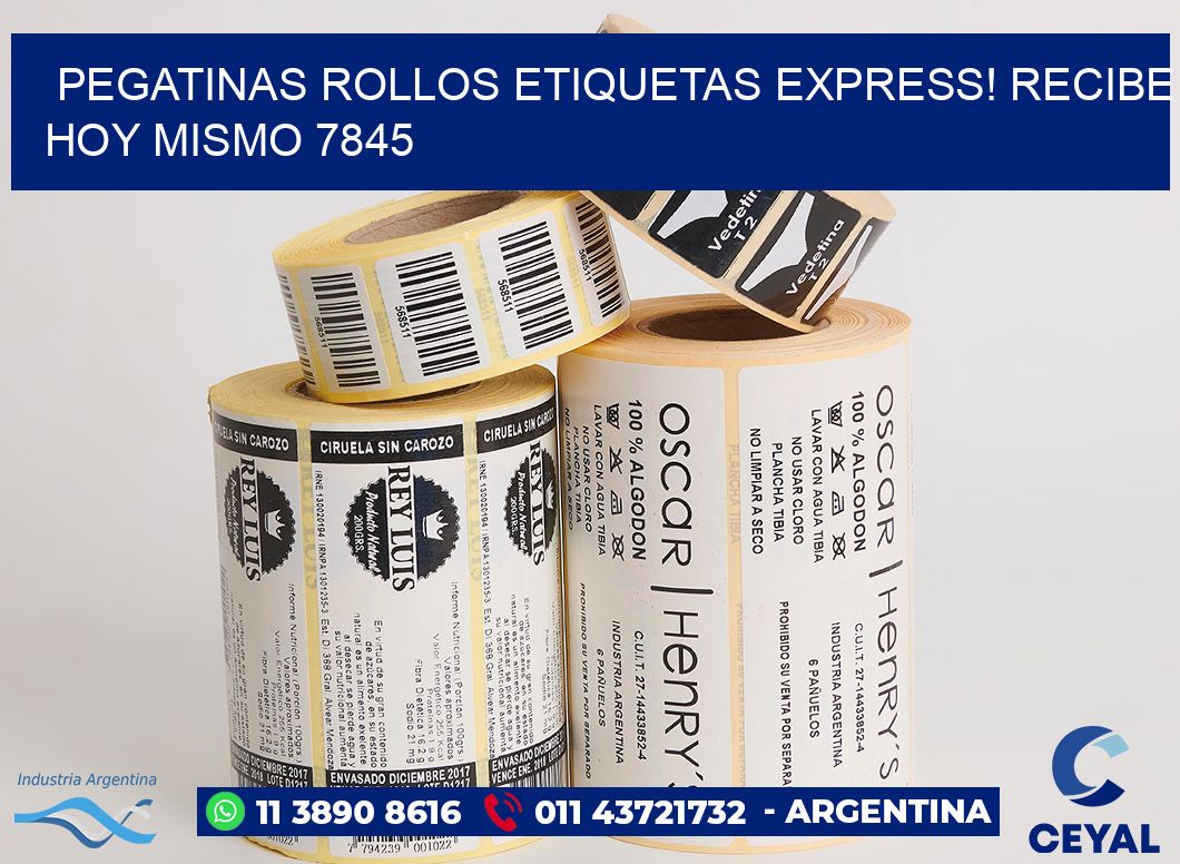 Pegatinas rollos etiquetas Express! Recibe Hoy Mismo 7845
