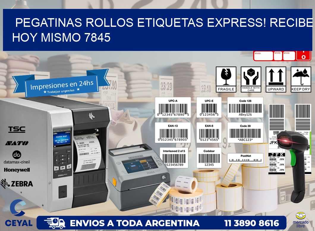 Pegatinas rollos etiquetas Express! Recibe Hoy Mismo 7845