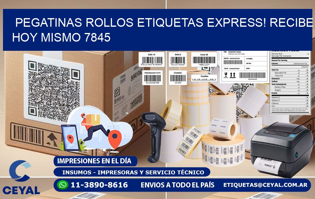 Pegatinas rollos etiquetas Express! Recibe Hoy Mismo 7845