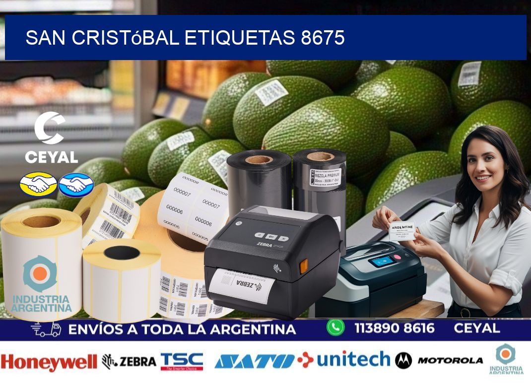 San Cristóbal etiquetas 8675