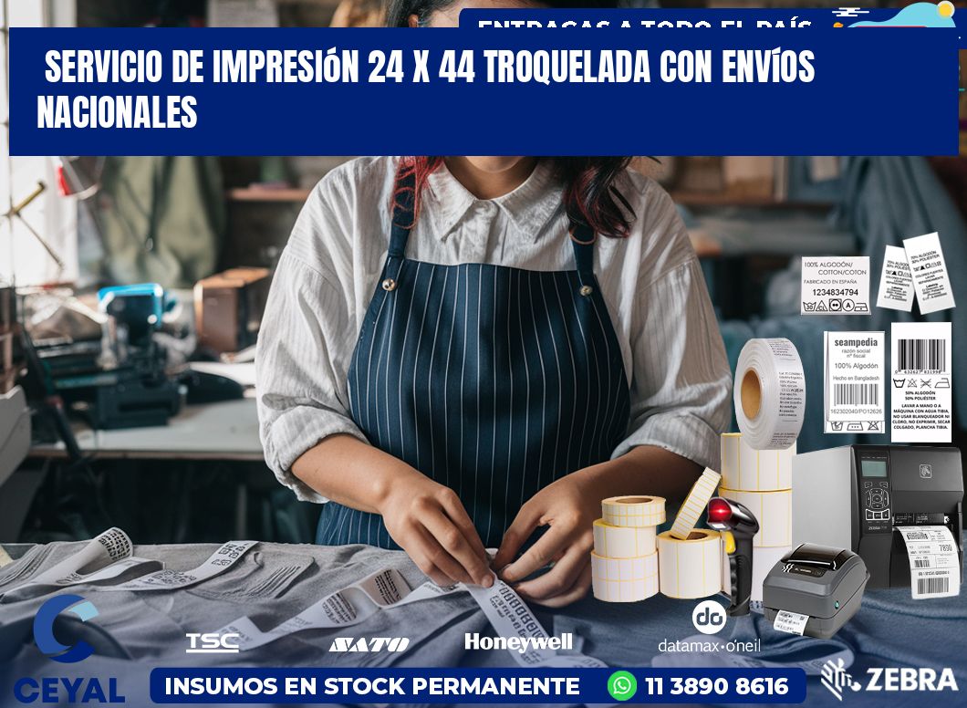 Servicio de impresión 24 x 44 troquelada con envíos nacionales