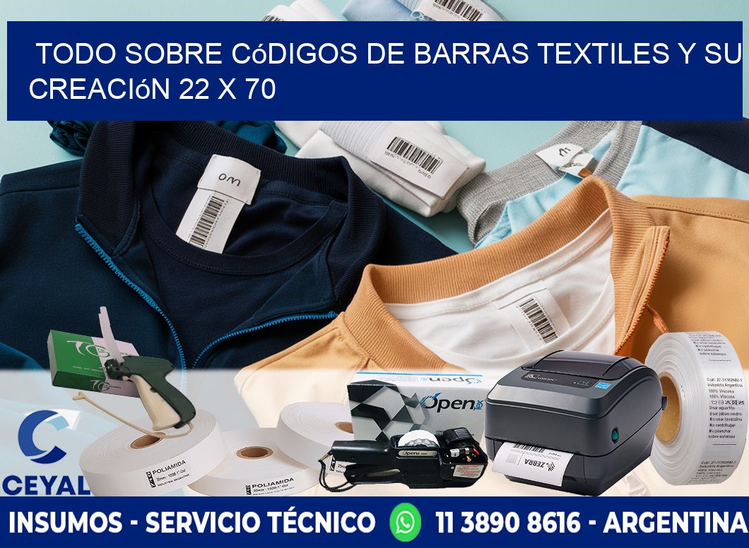 Todo sobre Códigos de Barras Textiles y su Creación 22 x 70