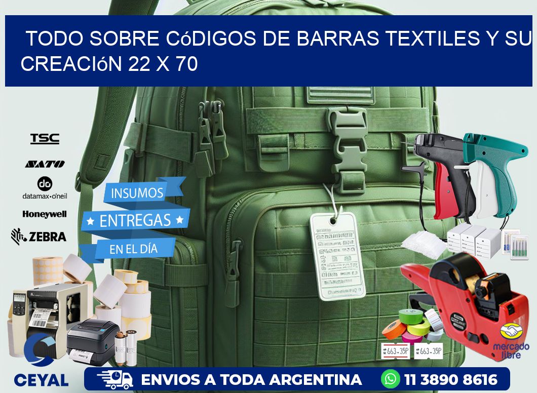 Todo sobre Códigos de Barras Textiles y su Creación 22 x 70