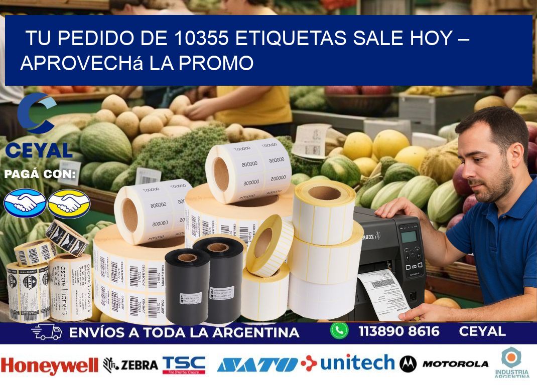 Tu Pedido de 10355 etiquetas Sale Hoy – Aprovechá la Promo