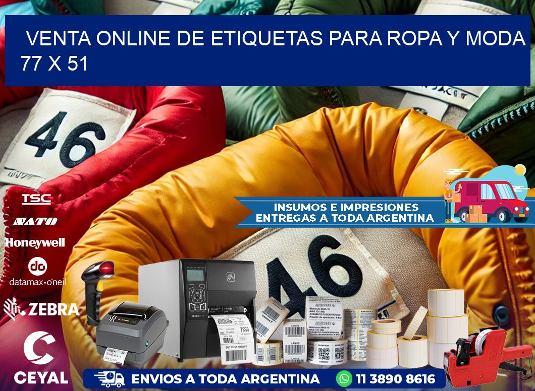 Venta Online de Etiquetas para Ropa y Moda 77 x 51