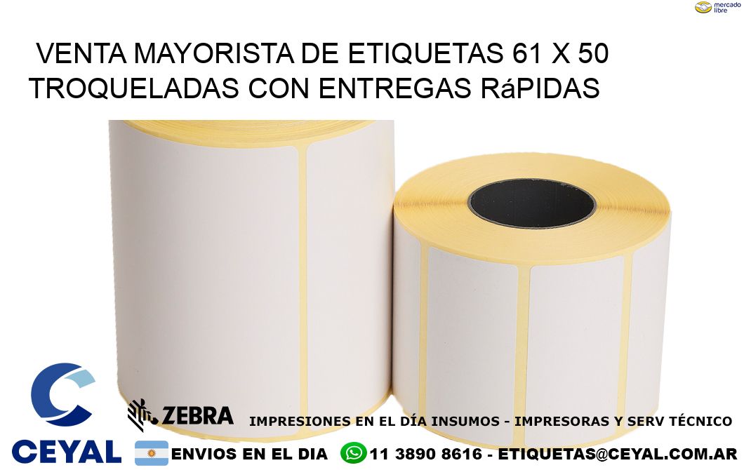 Venta mayorista de etiquetas 61 x 50 troqueladas con entregas rápidas