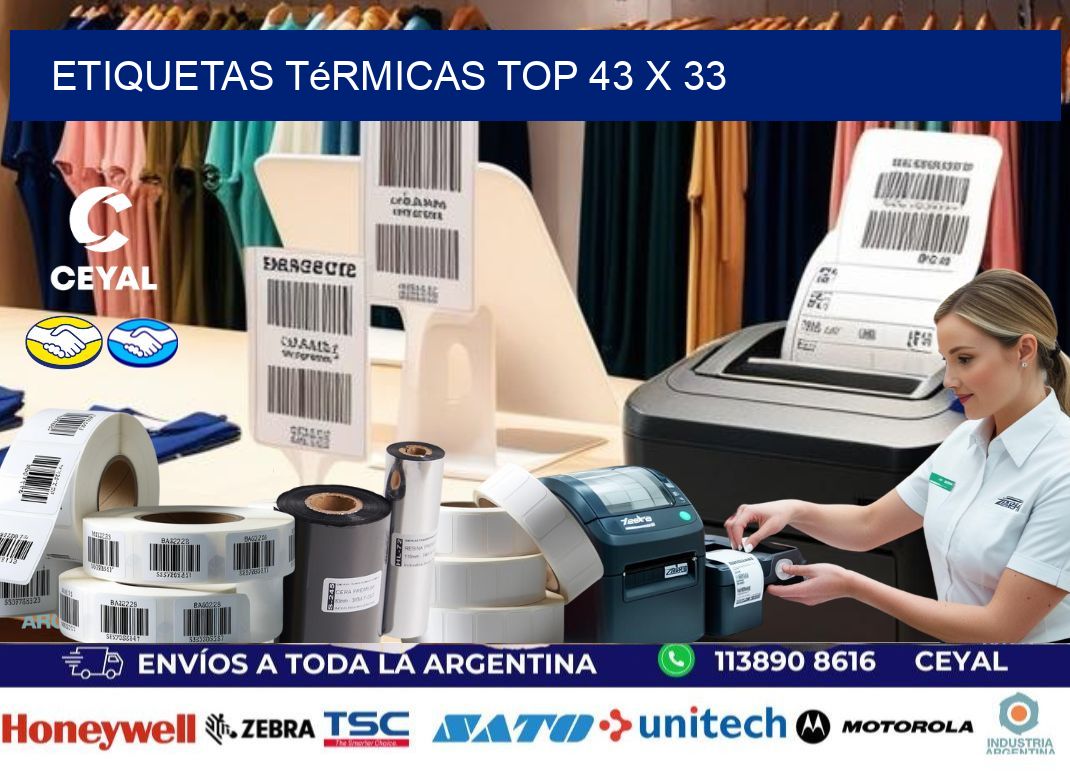 etiquetas Térmicas top 43 x 33