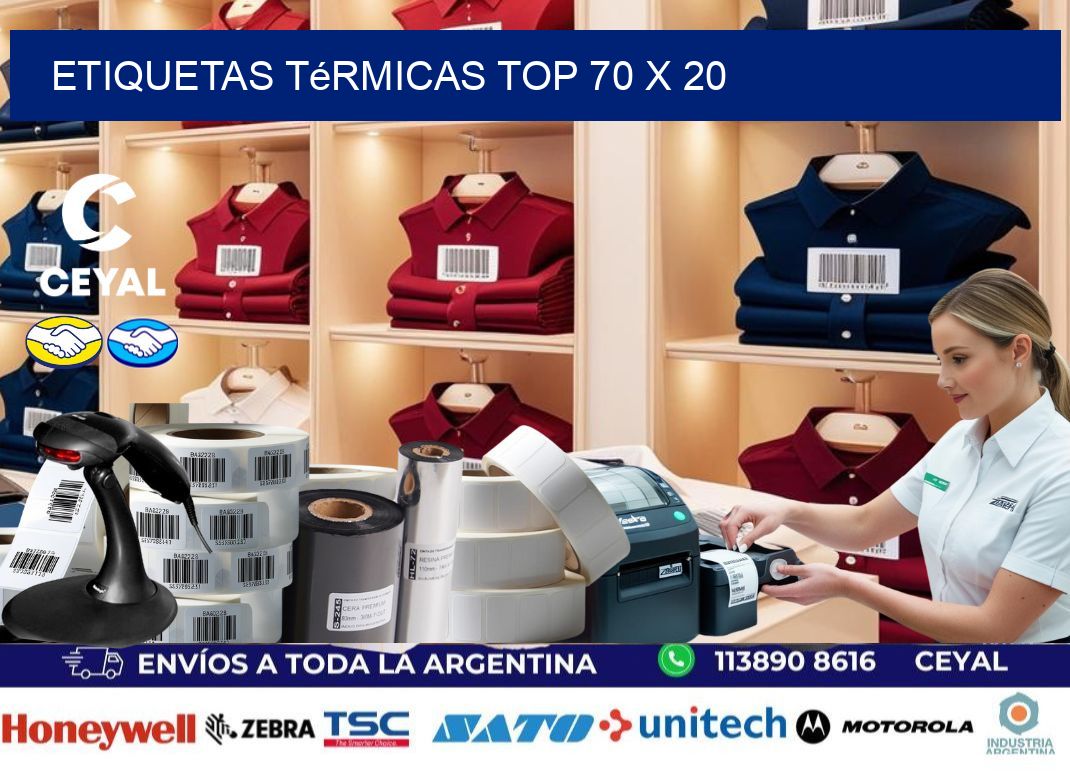 etiquetas Térmicas top 70 x 20