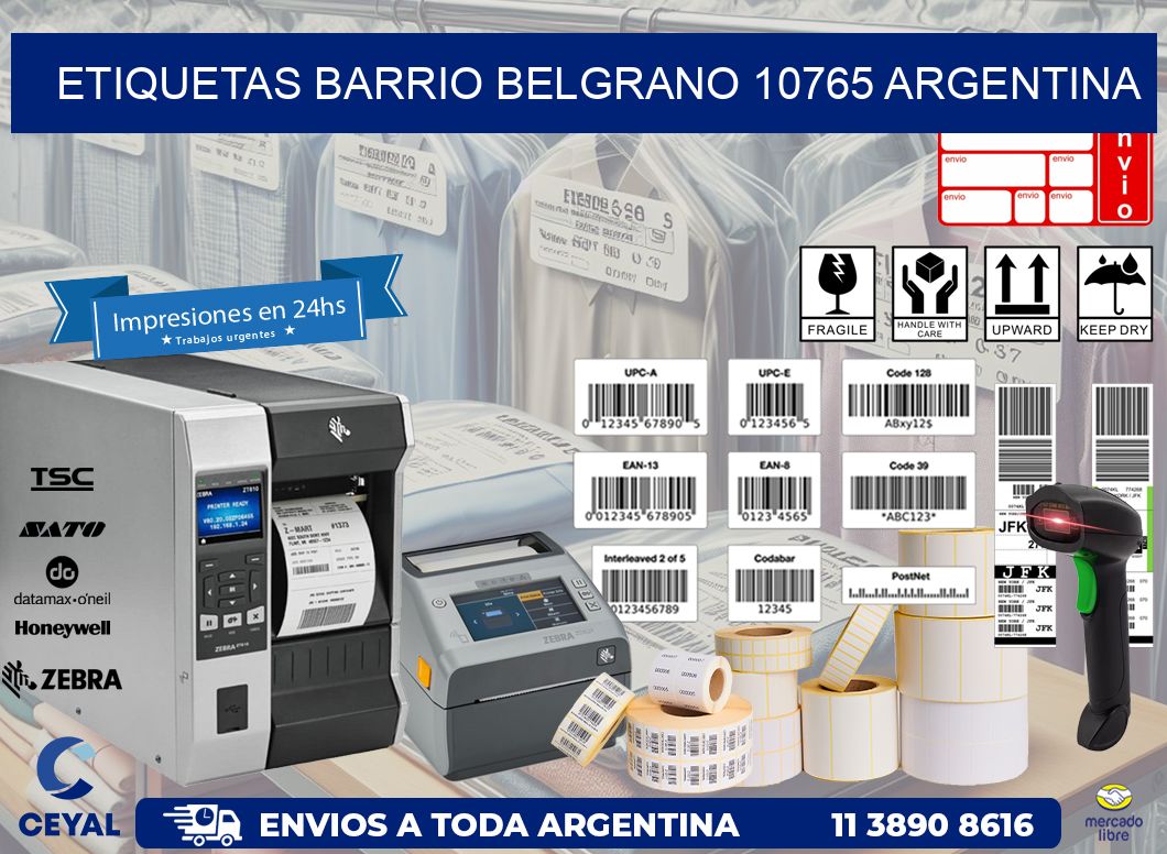 etiquetas barrio belgrano 10765 argentina