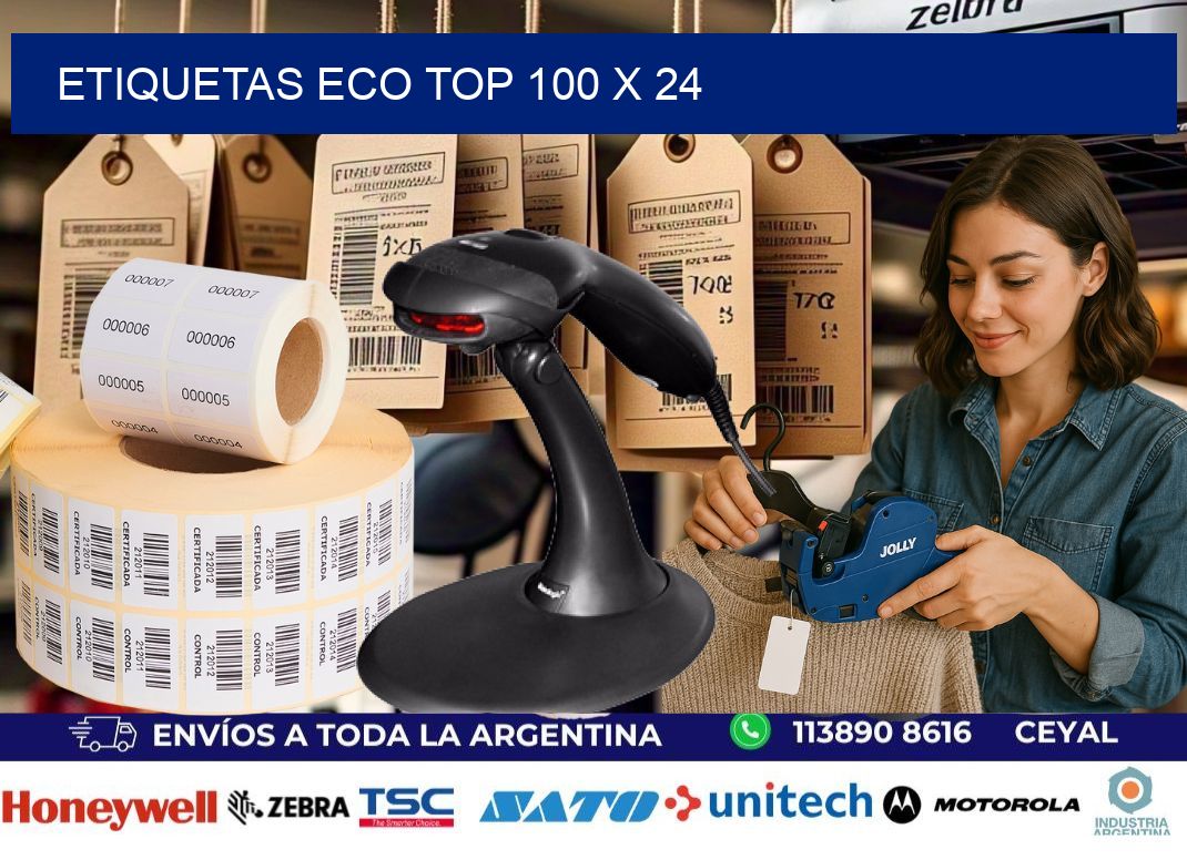 etiquetas eco top 100 x 24