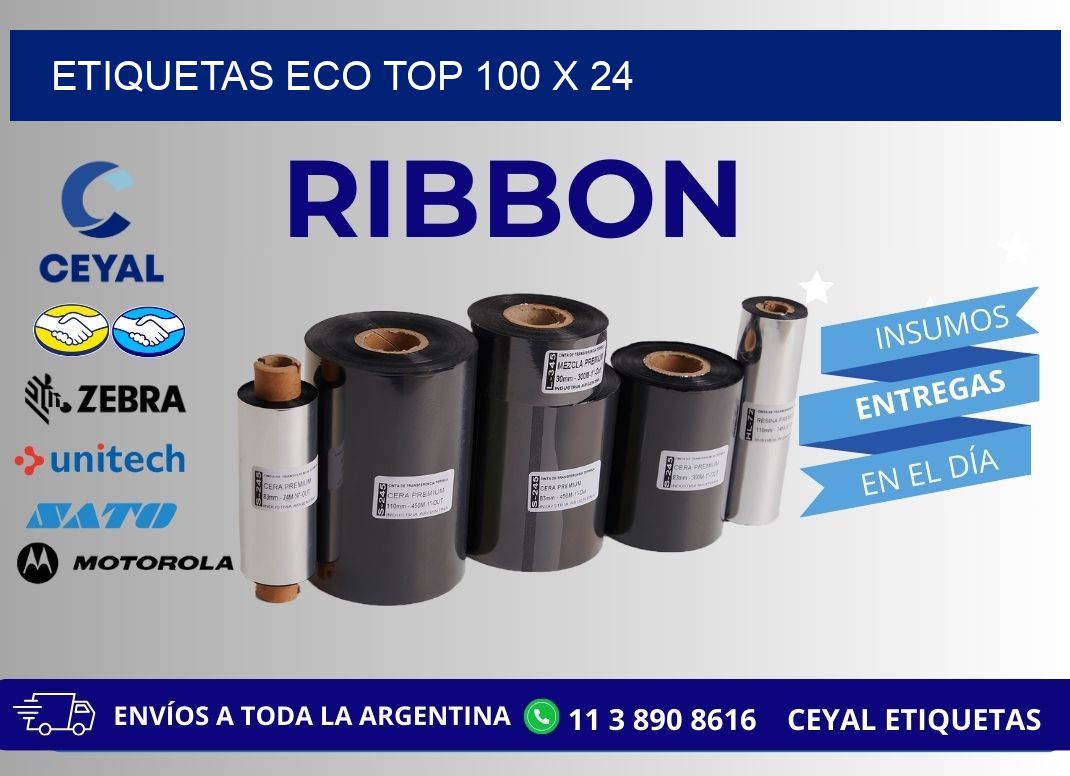 etiquetas eco top 100 x 24