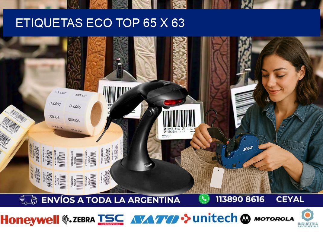 etiquetas eco top 65 x 63