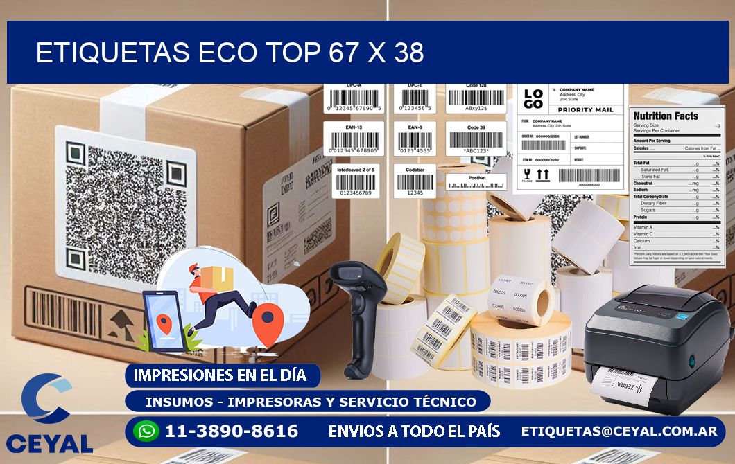 etiquetas eco top 67 x 38