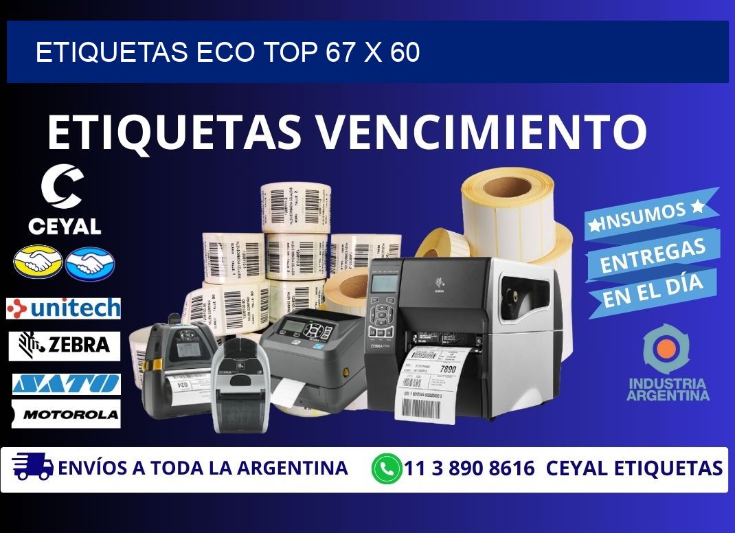 etiquetas eco top 67 x 60