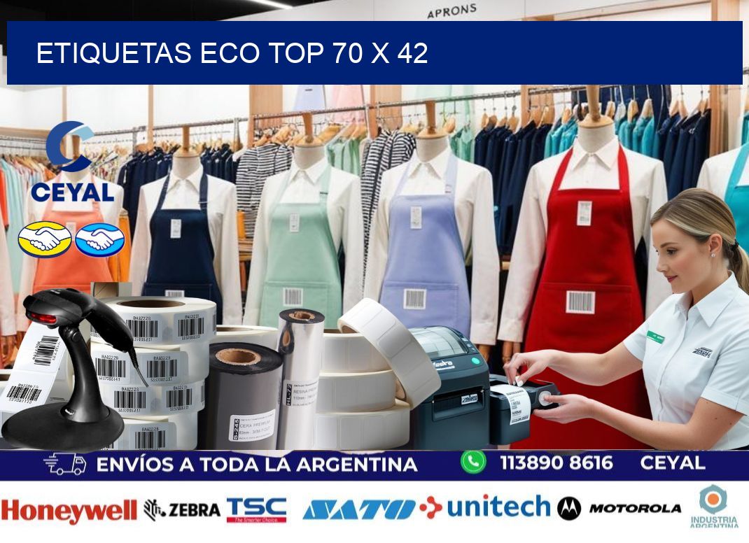 etiquetas eco top 70 x 42
