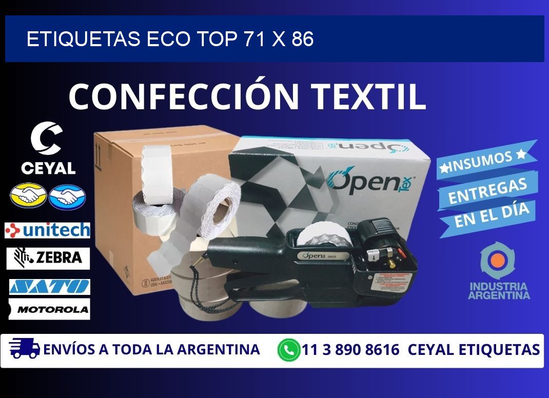 etiquetas eco top 71 x 86