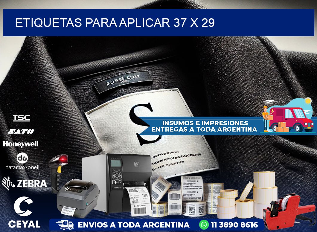 etiquetas para aplicar 37 x 29