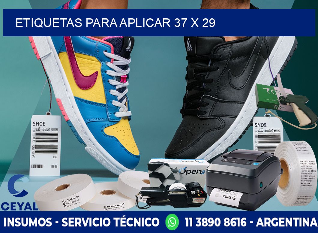 etiquetas para aplicar 37 x 29