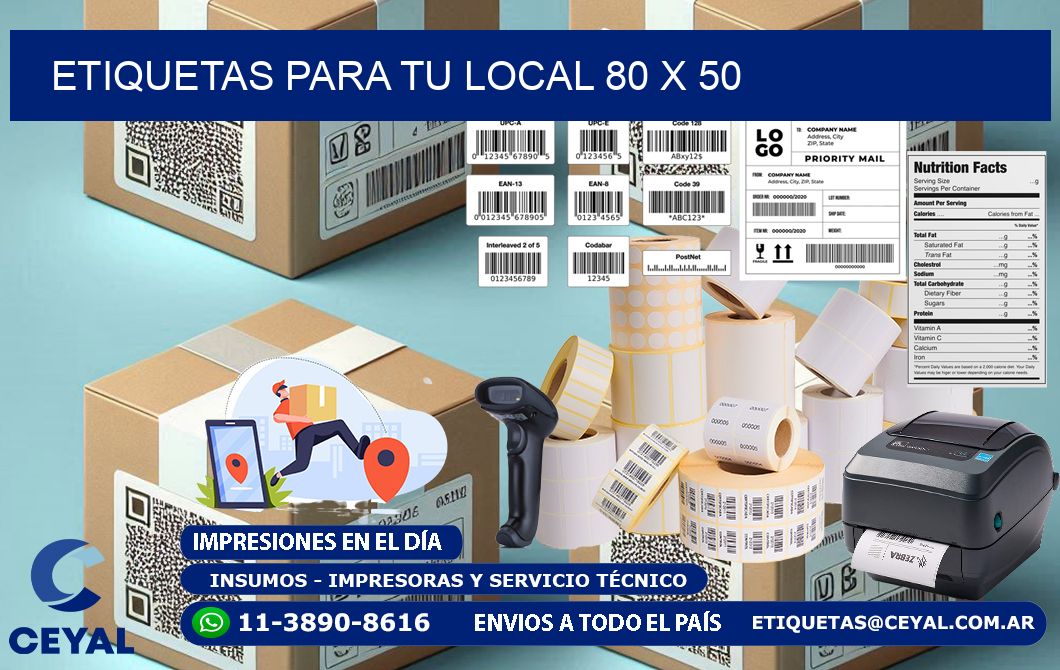 etiquetas para tu local 80 x 50