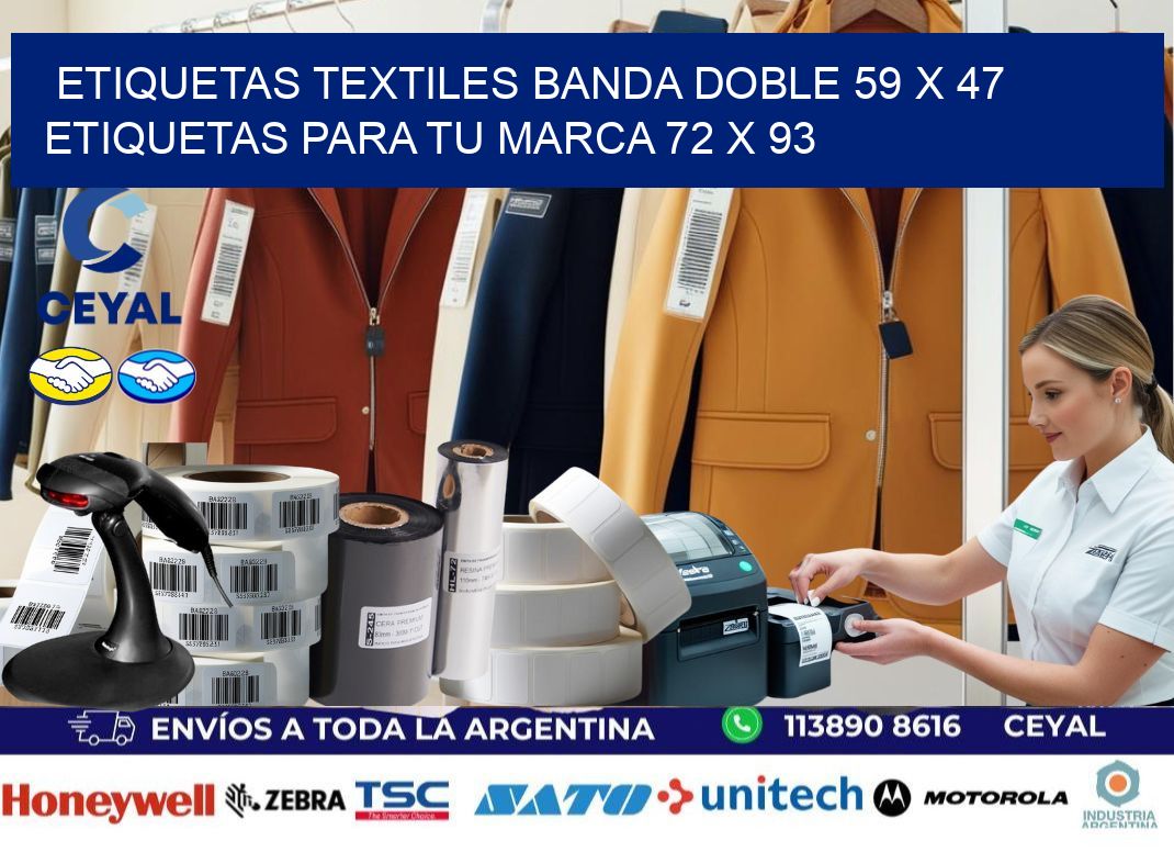 etiquetas textiles banda doble 59 x 47 etiquetas para tu marca 72 x 93