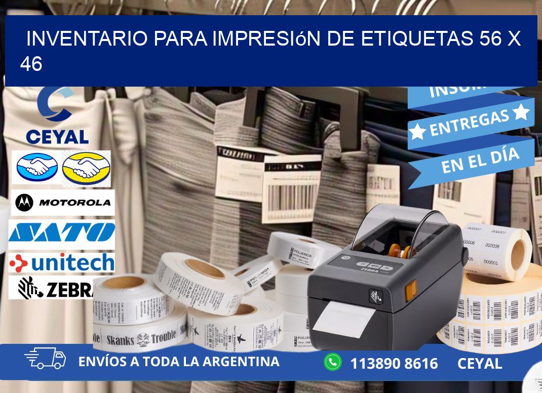 inventario para impresión de etiquetas 56 x 46