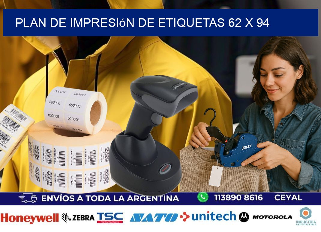 plan de impresión de etiquetas 62 x 94