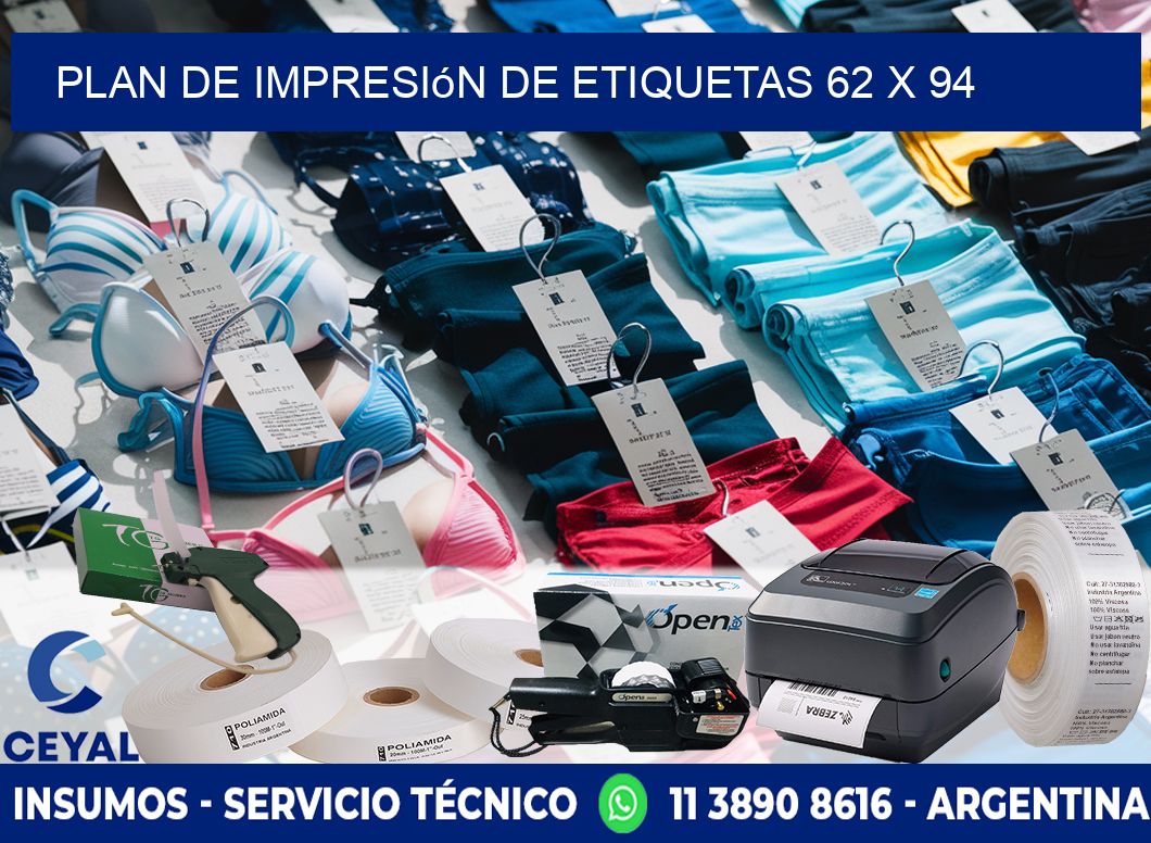 plan de impresión de etiquetas 62 x 94