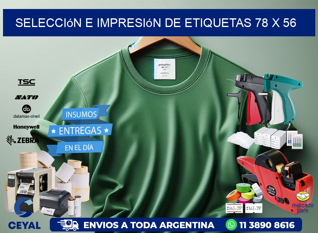 selección e impresión de etiquetas 78 x 56