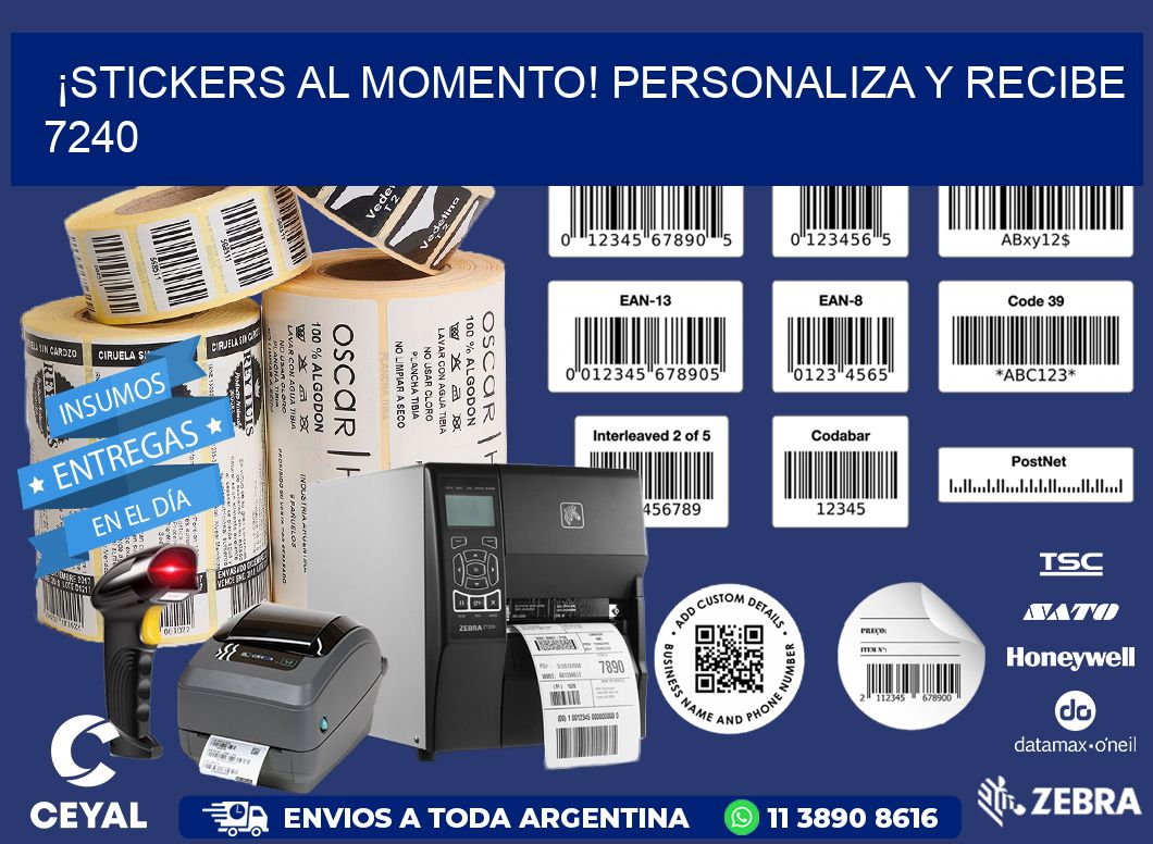 ¡Stickers al Momento! Personaliza y Recibe 7240