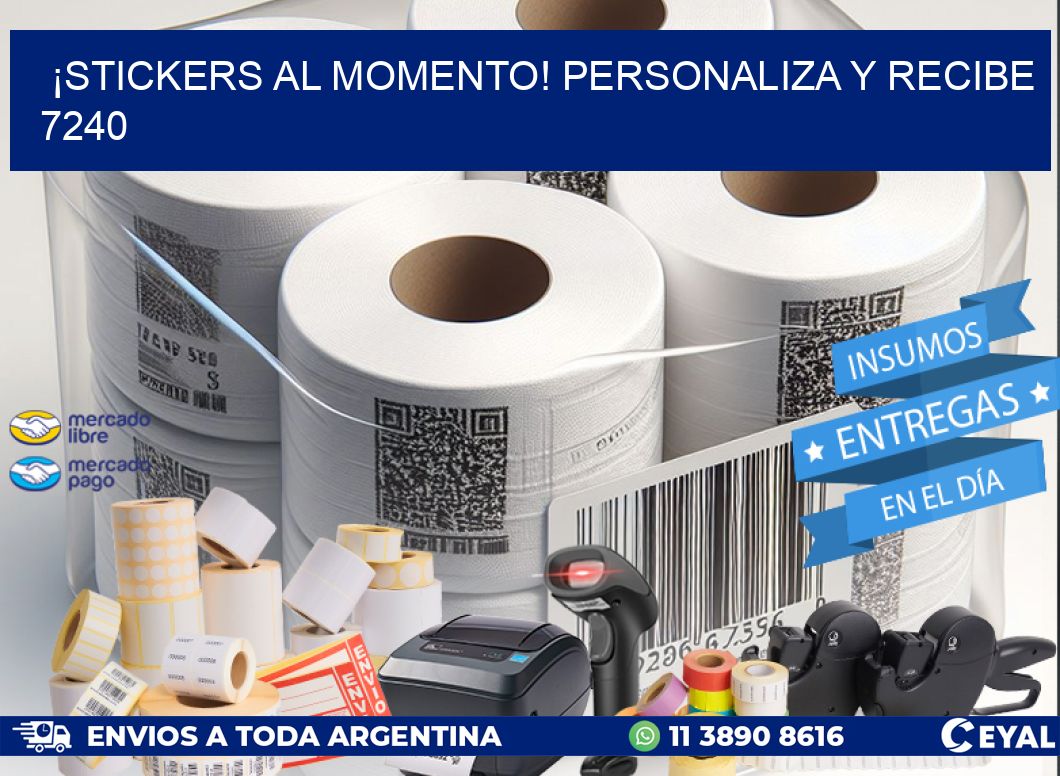 ¡Stickers al Momento! Personaliza y Recibe 7240