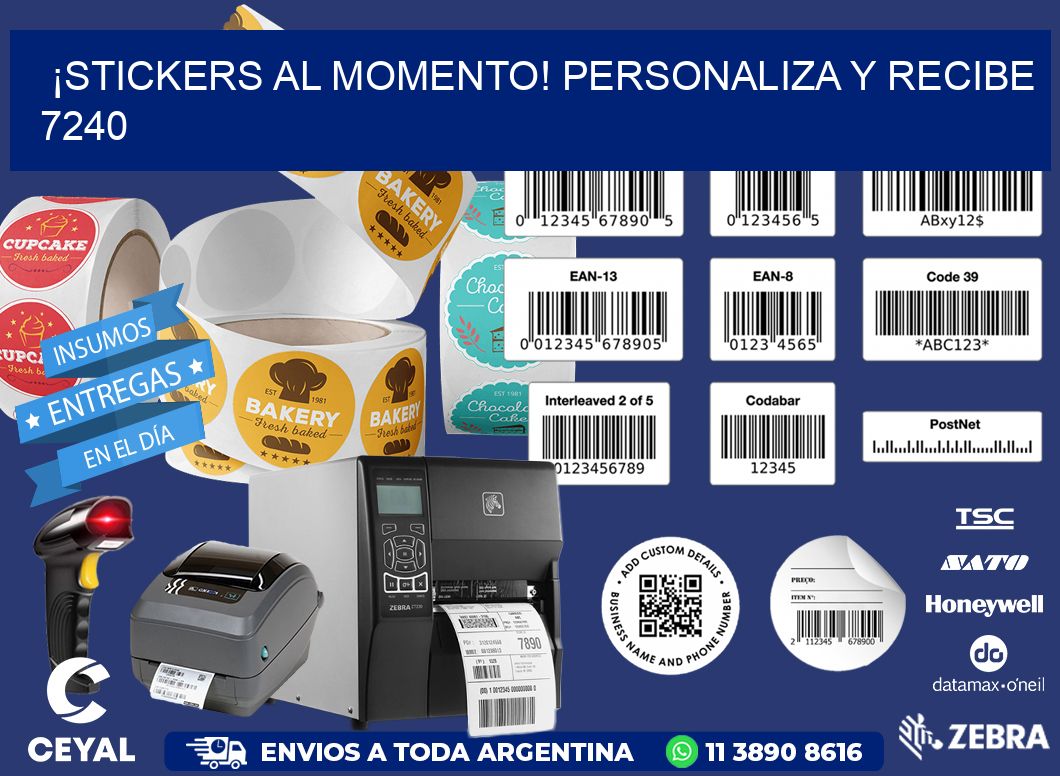 ¡Stickers al Momento! Personaliza y Recibe 7240