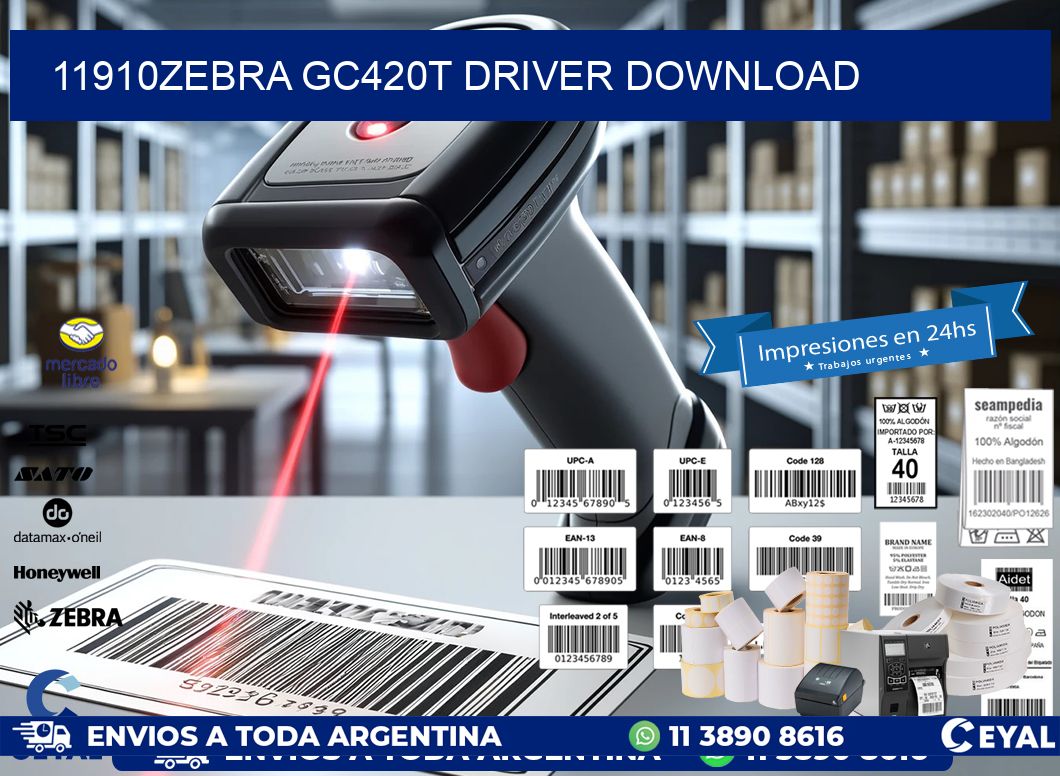 11910Zebra GC420t driver download
